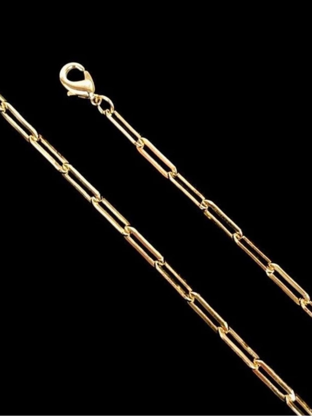 18k gold filled 16 inch Paperclip Chain Necklace